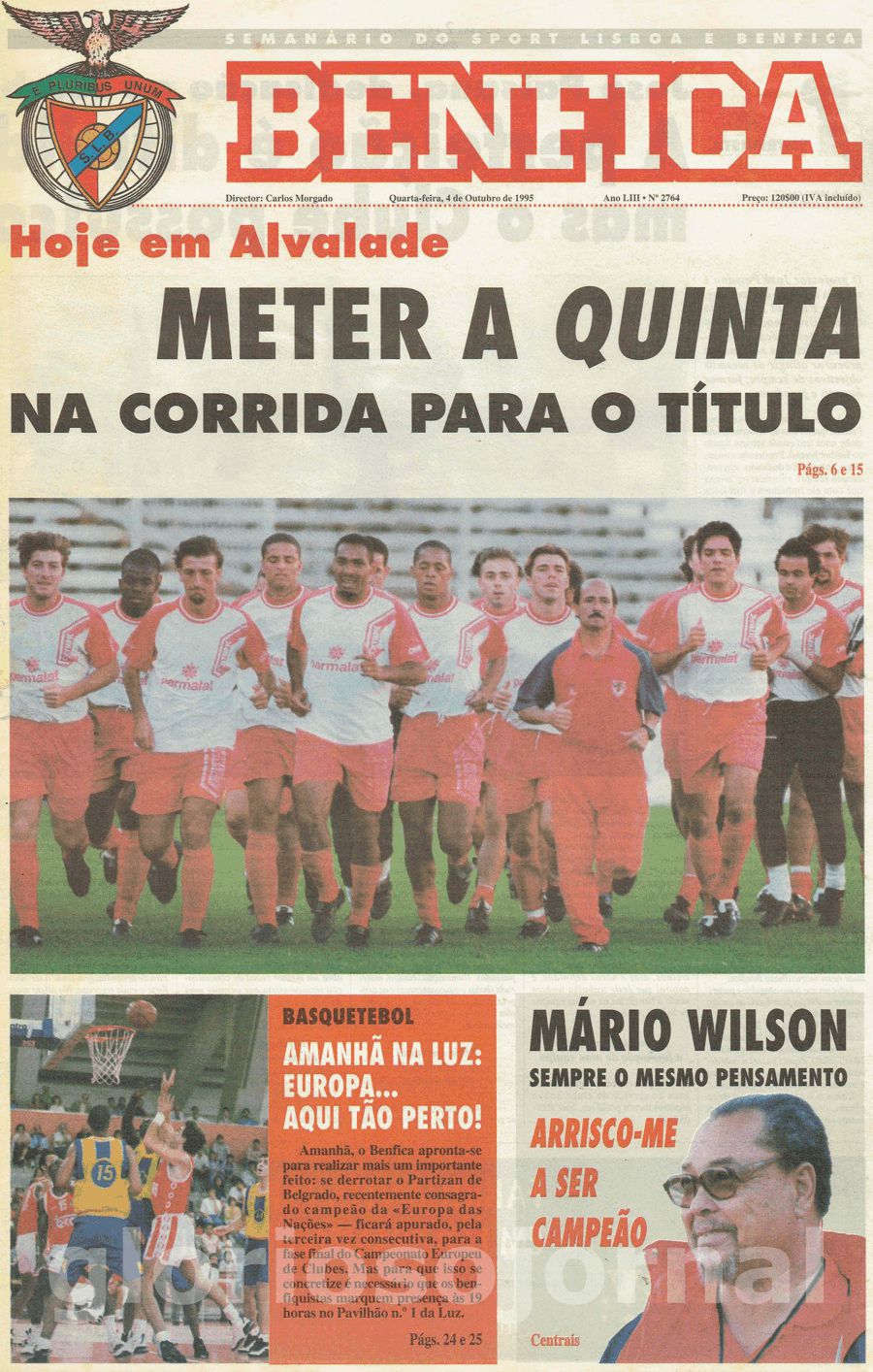 jornal o benfica 2764 1995-10-04